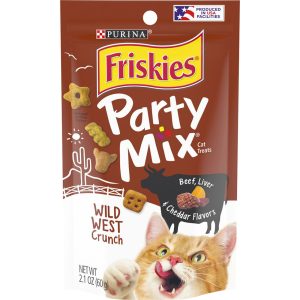 Purina Friskies Cat Treats, Party Mix Wild West Crunch - 2.1 Ounce Pouch