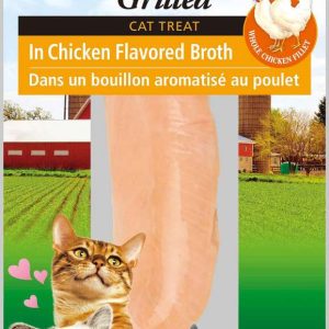 Inaba Chicken Fillet Grilled Cat Treat in Chicken Flavor Broth, 0.9 Ounces