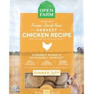 Open Farm Freeze Dried Raw Patties Dog Food, Harvest Chicken Recipe, 10.5 Ounces