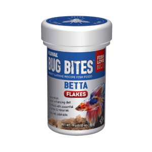 Fluval Bug Bites Betta Color Enhancing Flakes, 0.64 Ounce