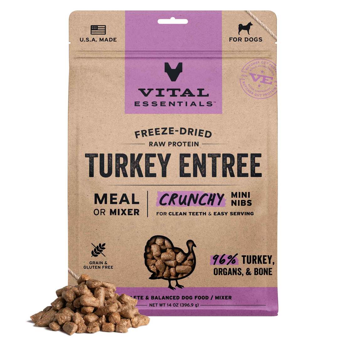 Vital Essentials® Freeze-Dried Raw Mixer Dog Food, Crunchy Mini Nibs