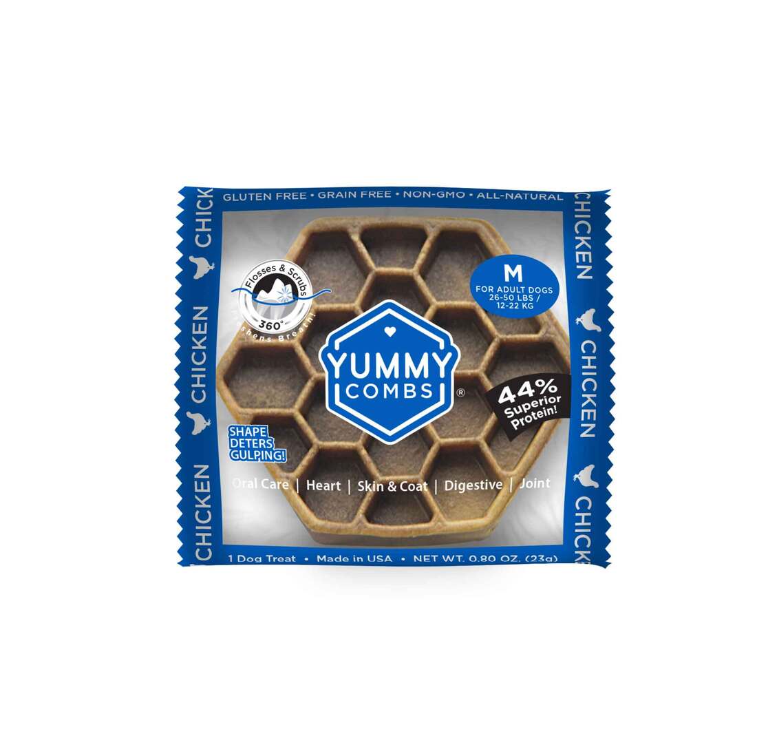 Yummy Combs Ingenious Flossing Treats, Chicken, Medium - Image 2