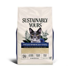 Sustainably Yours Natural Cat Litter, Small-Grain Formula, 13 Pounds