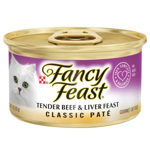 Purina Fancy Feast Tender Beef and Liver Feast Classic Grain Free Wet Cat Food Pate - 3 Ounce Can