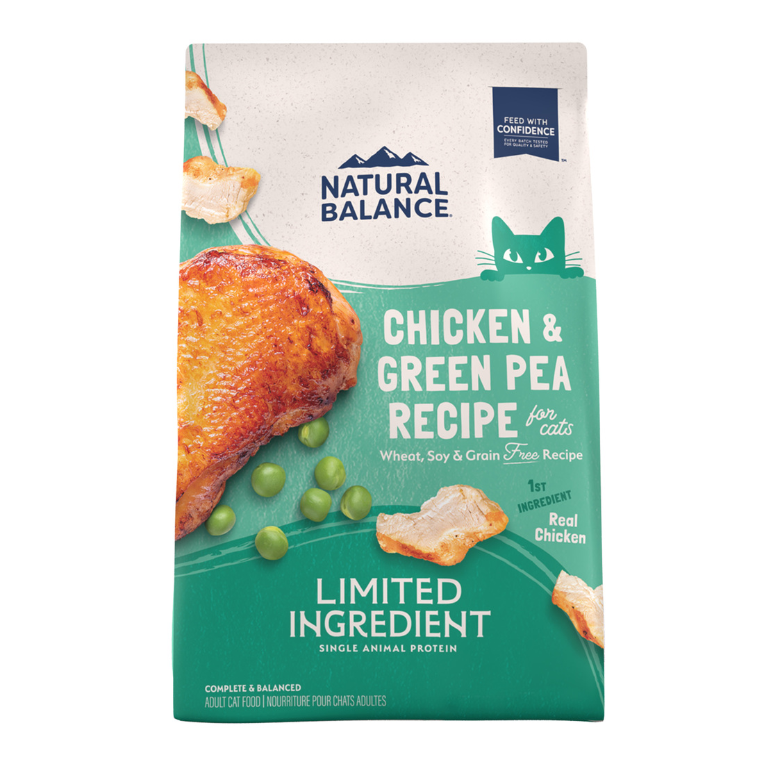 Natural Balance Limited Ingredient Grain Free Dry Cat Food, Chicken & Green Pea Recipe, 10 Pounds