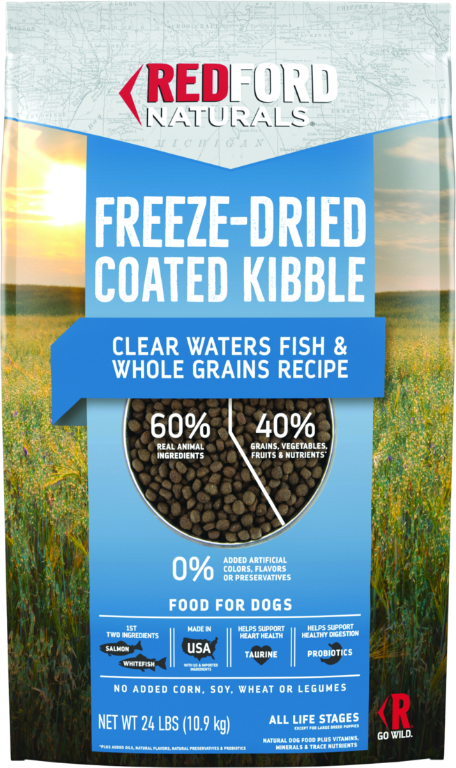 Redford Naturals Freeze-Dried Coated Kibble Dry Dog Food, Clear Waters Fish & Whole Grains Recipe - Image 2