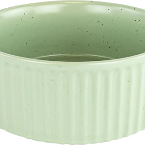 Play On Ceramic Ribbed Dog Bowl