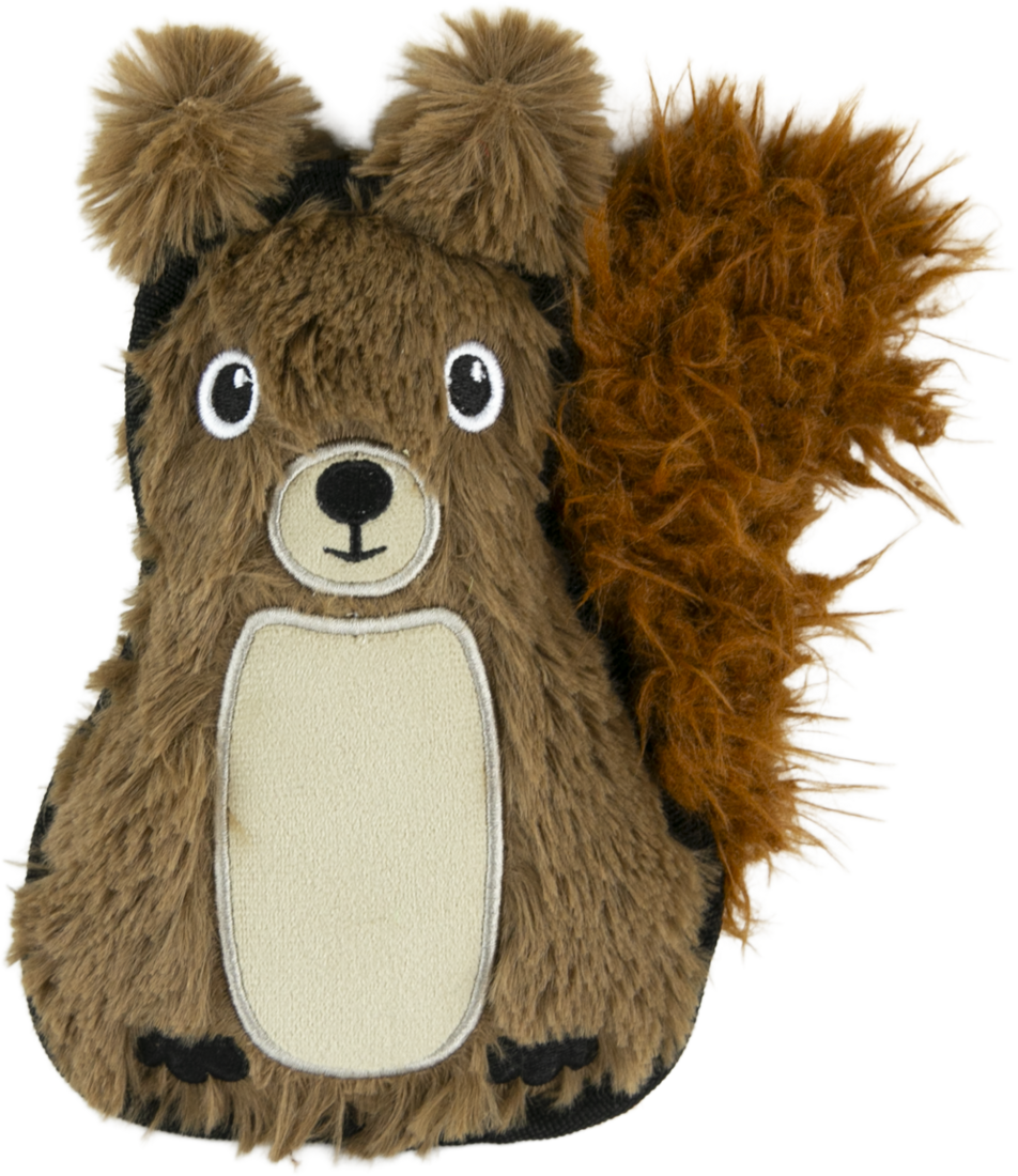 Play On Durable Plush Squirrel Dog Toy, 7 Inches