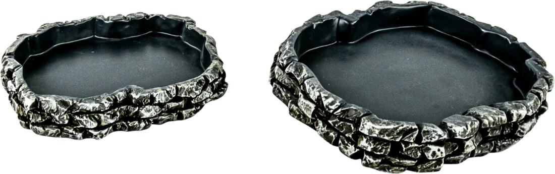 Terrassic Terrarium Décor, Bowls, Grey, 2 Pack