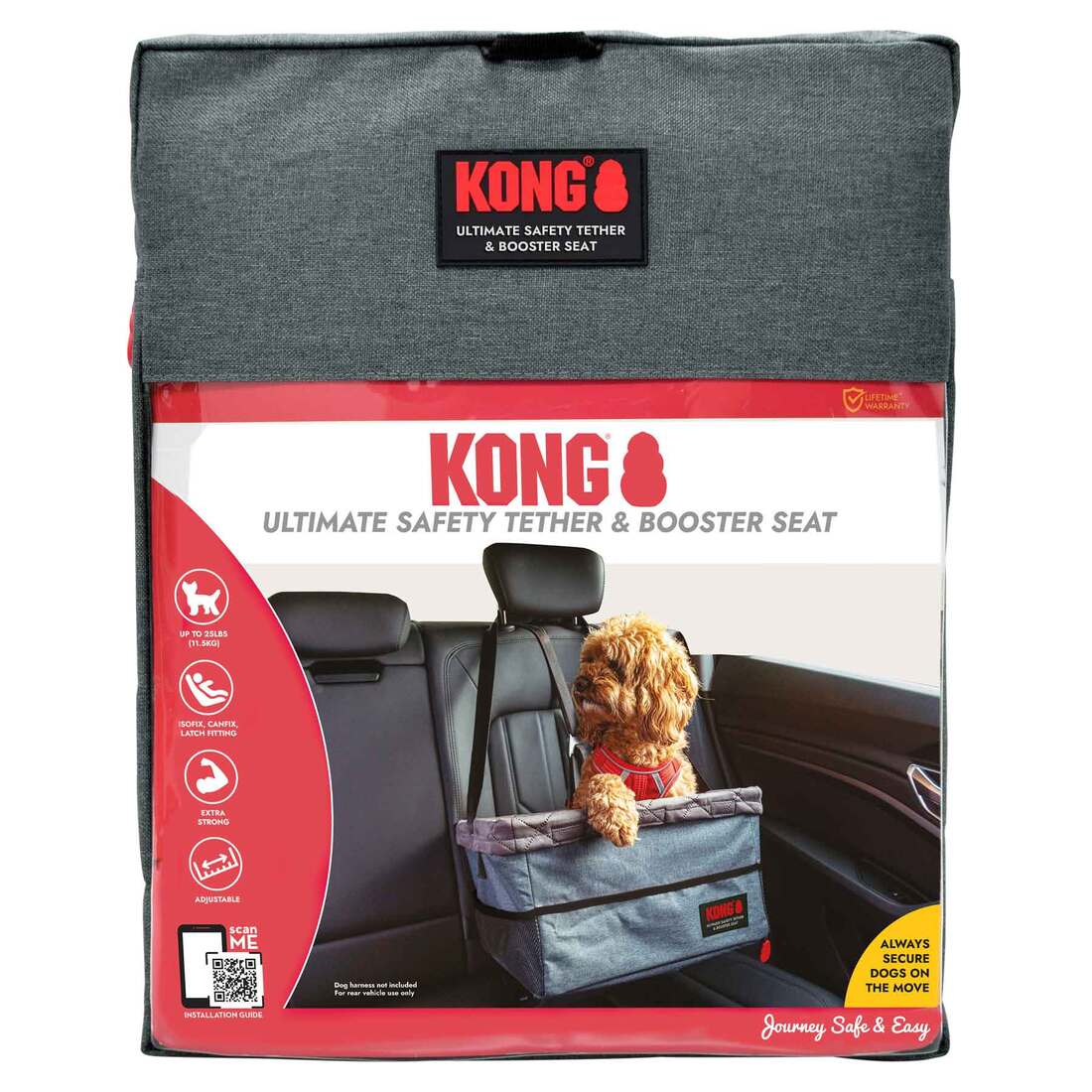 KONG Travel Ultimate Safety Dog Booster Seat/Tether