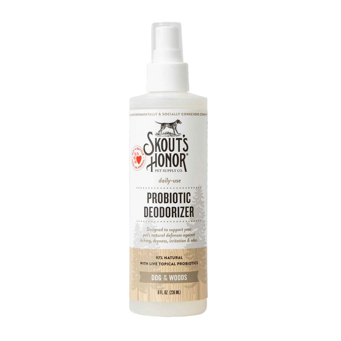 Skout's Honor Probiotic Daily Use Deodorizer Dog of the Woods, 8 Ounces