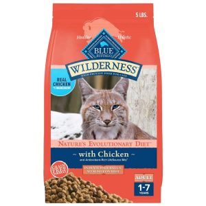 Blue Buffalo Wilderness Grain-Free Adult Natural Weight and Hairball Control Dry Cat Food, Chicken,