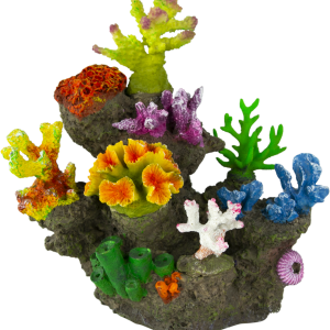 Fins First Aquarium Décor, Coral Reef, Glow, Large