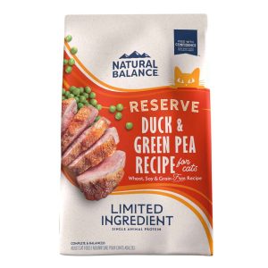 Natural Balance Limited Ingredient Reserve Grain Free Dry Cat Food, Duck & Green Pea Recipe, 10 Poun