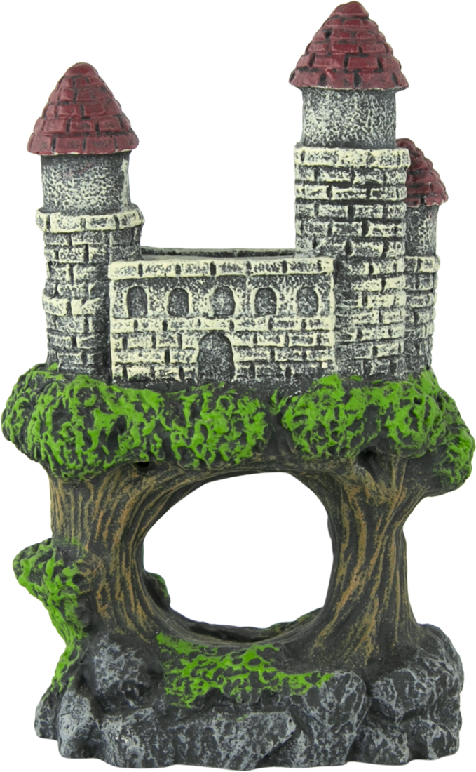 Fins First Aquarium Décor, Castle in the Forest, Medium