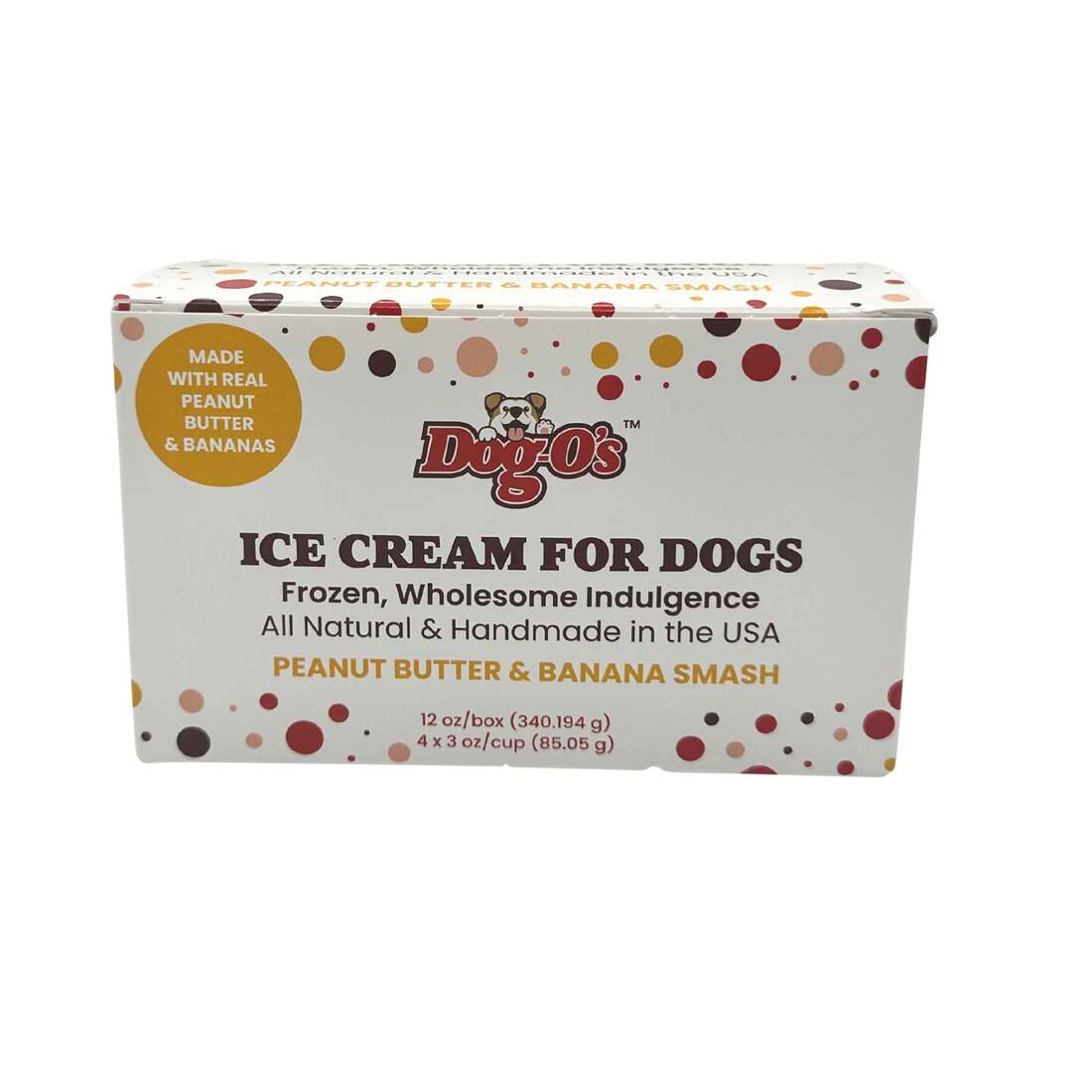 Dog-os Frozen Ice Cream Dog Treat, Peanut Butter and Banana Smash - Image 2