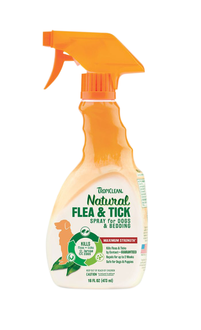 TropiClean Flea and Tick Pet Spray, 16 ounce