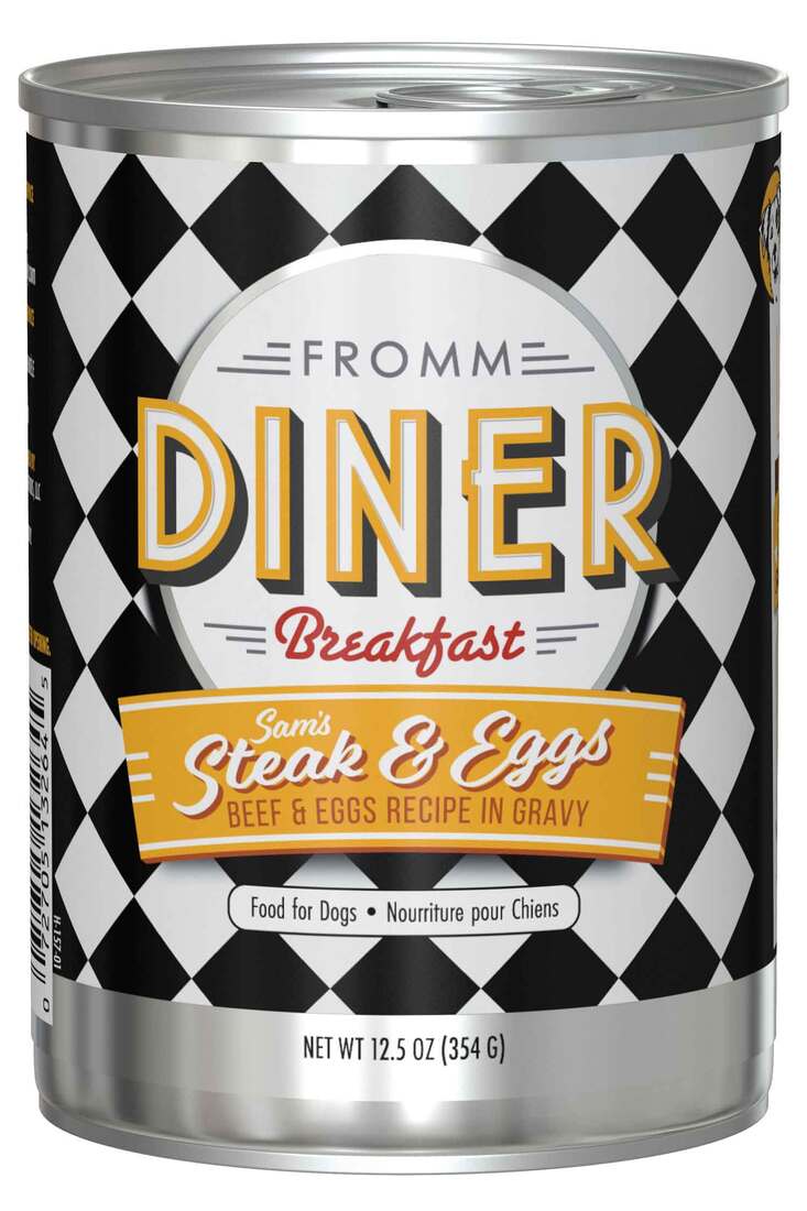 Fromm Diner Breakfast Sam's Steak & Eggs, Beef & Egg Wet Dog Food, 12.5 Ounces