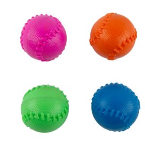 Play On Dog Toy, Rubber Baseball With Squeaker, 2.5 Inches