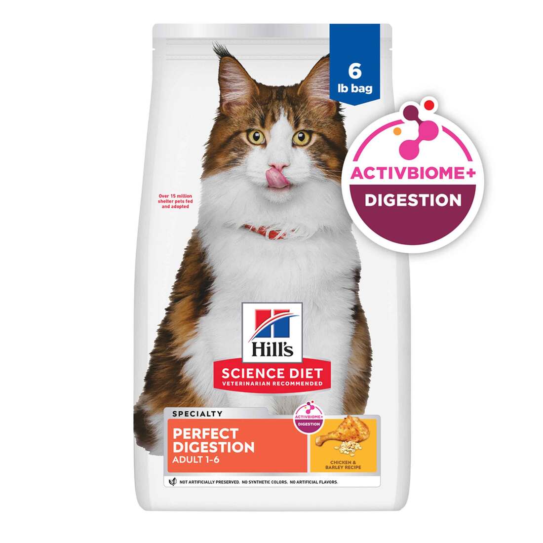 Hill's Science Diet Adult Perfect Digestion Chicken, Barley, & Whole Oats Recipe Dry Cat Food - Image 2