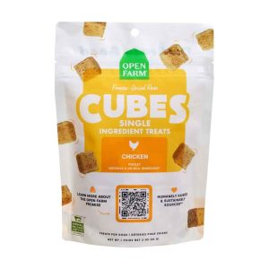Open Farm Freeze Dried Raw Single Ingredient Cubes Dog Treat, Chicken, 3 Ounces