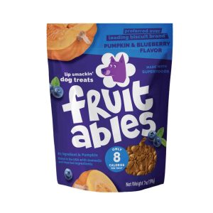 Fruitables Pumpkin & Blueberry Flavor Crunchy Dog Treats, 7 Ounces