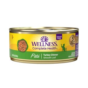 Wellness Complete Health Grain Free Canned Cat Food, Turkey Dinner Pate, 5.5 Ounces