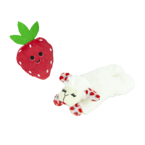 Play On Strawberry Lamb Chop® and Strawberry Cat Toy, 2 Pack