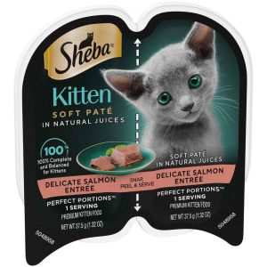 Sheba Perfect Portions Pate Wet Kitten Food, Salmon, 2.65 Ounces