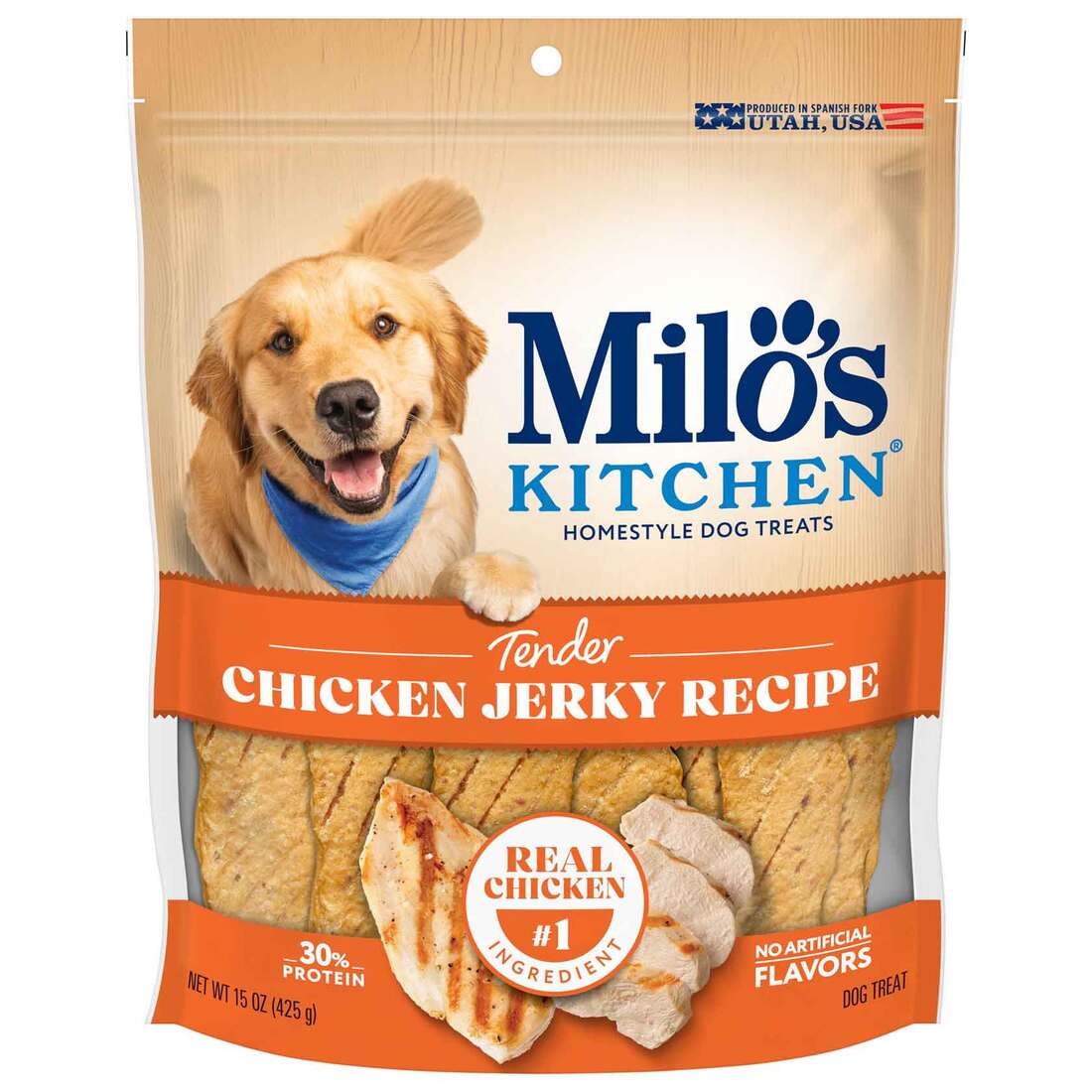 Milo's Kitchen Chicken Jerky Dog Treats, 15 Ounces