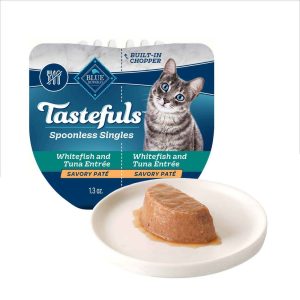 Blue Buffalo Tastefuls Spoonless Singles Natural Paté Wet Cat Food, White Fish & Tuna Entrée, 2.6 Ou