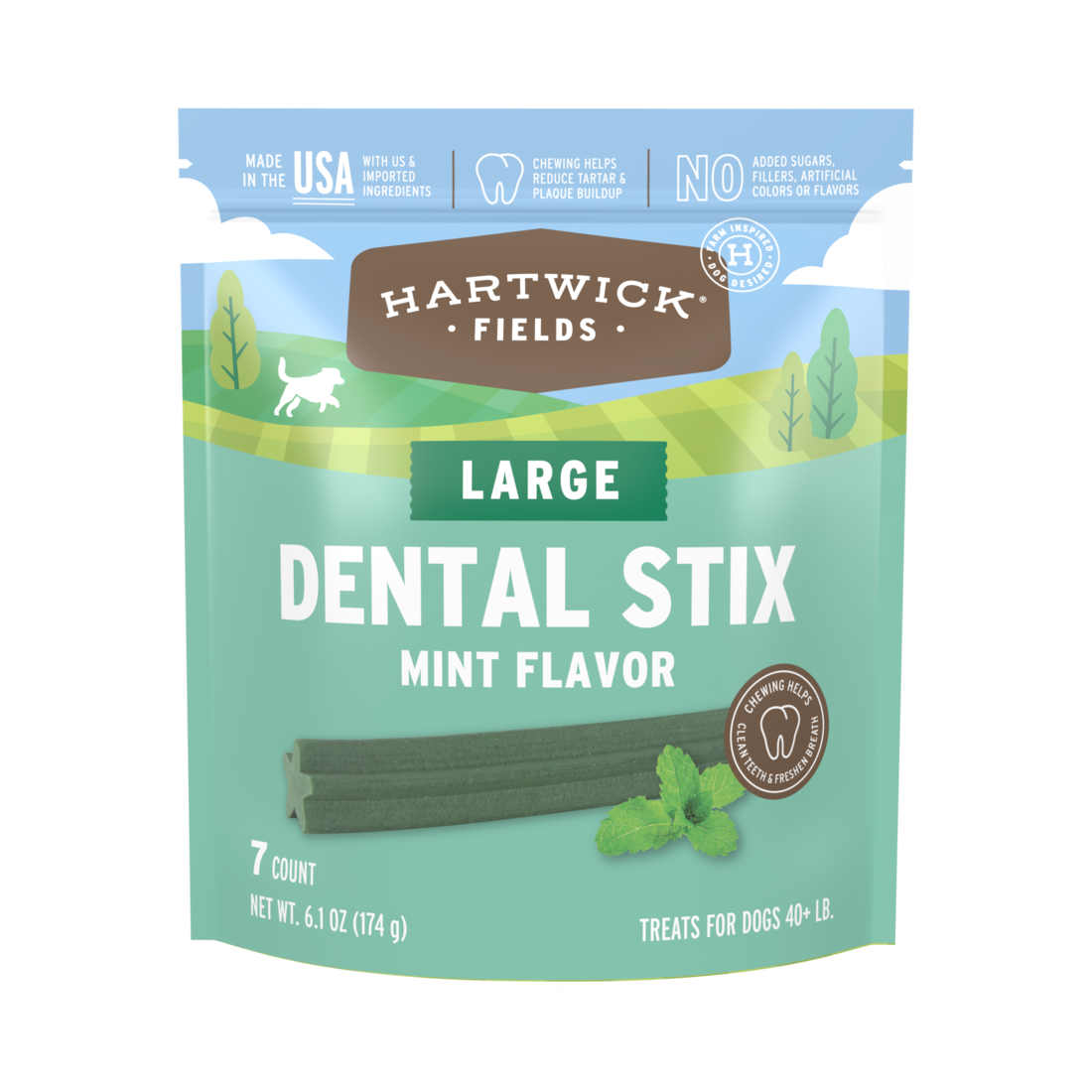Hartwick Fields Dental Stix, Mint Flavor, Small