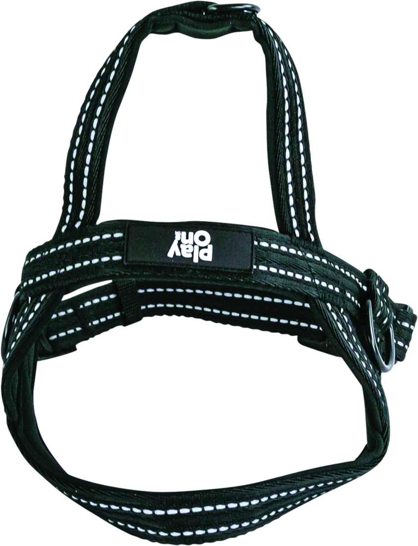 Play On Adventure Reflective Dog Harness, Black