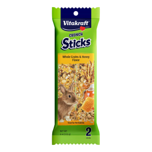 Vitakraft Triple Baked Crunch Sticks for Rabbits with Whole Grains and Honey, 4 Ounces