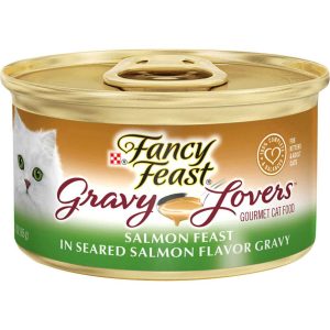 Purina Fancy Feast Gravy Lovers Salmon Feast Gourmet Cat Food in Wet Cat Food Gravy - 3 Ounce Can