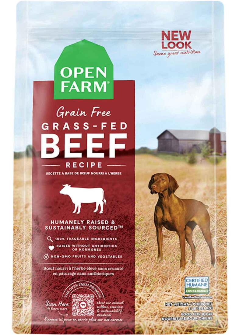Open Farm Grain Free Kibble Dry Dog Food, Grass-Fed Beef