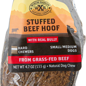 Wixom Ranch Natural Chews Stuffed Hoof With Real Bully
