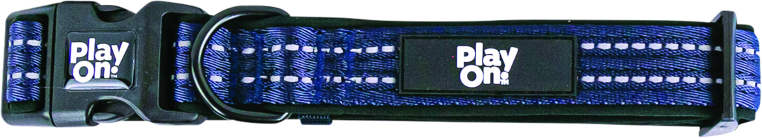 Play On Adventure Reflective Dog Collar, Navy - Image 4