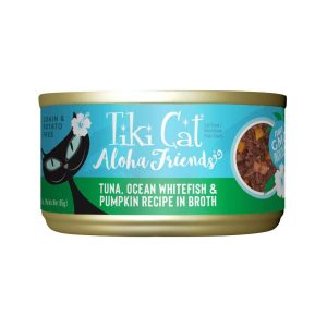 Tiki Cat Aloha Friends Wet Cat Food, Tuna, Ocean Whitefish & Pumpkin, 3 Ounces