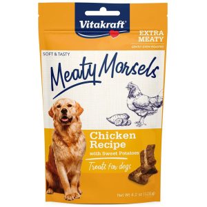 Vitakraft Meaty Morsels Chicken and Sweet Potato Dog Treat, 4.2 Ounces
