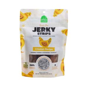 Open Farm Grain Free Jerky Strips Dog Chews, Chicken, 5.6 Ounces