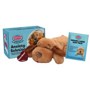 Snuggle Puppy Anxiety Relief and Calming Aid Heartbeat Stuffed Dog Toy, Biscuit