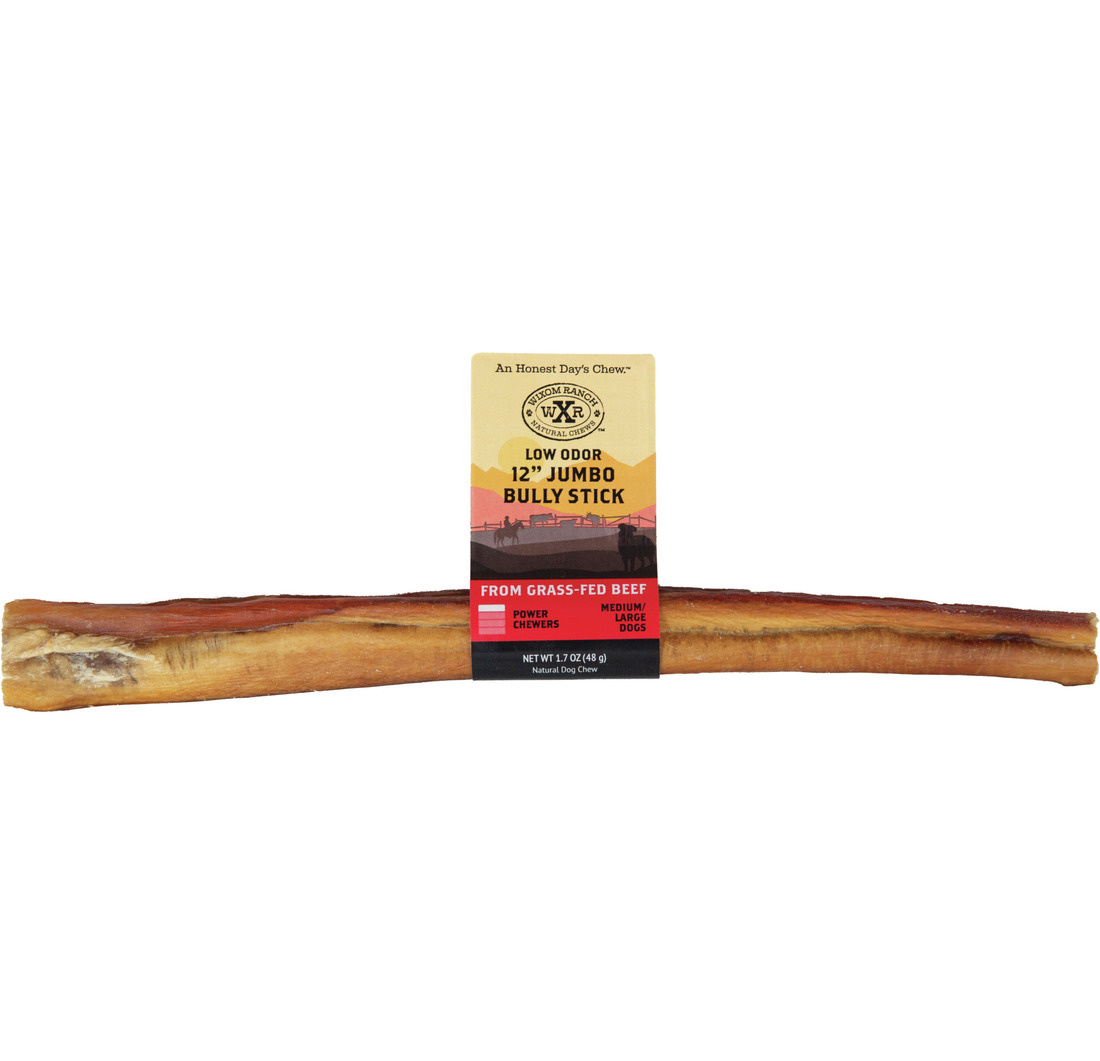 Wixom Ranch Natural Chews Low Odor Jumbo Bully Stick, 12 Inches - Image 2