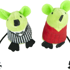 Play On Green Halloween Mice Multipack Cat Toy, 2 Pack