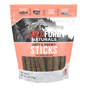 Redford Naturals Salmon Recipe Soft & Chewy Sticks Dog Treat, 6 Ounces