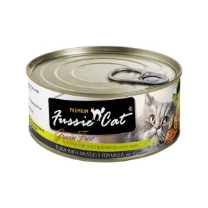 Fussie Cat Natural Wet Cat Food, Grain Free Tuna and Mussels, 2.82 Ounces