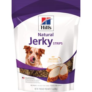 Hill's Natural Jerky Strips Dog Treats, Real Chicken, 7.1 Ounce Stand-up Resealable Pouch