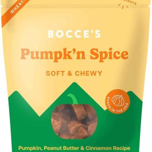 Bocces Bakery Pumpkin Spice Soft and Chewy Dog Treat, 6 Ounces