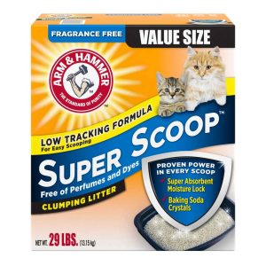 Arm & Hammer Super Scoop Fragrance Free Clumping Cat Litter, 29 Pounds