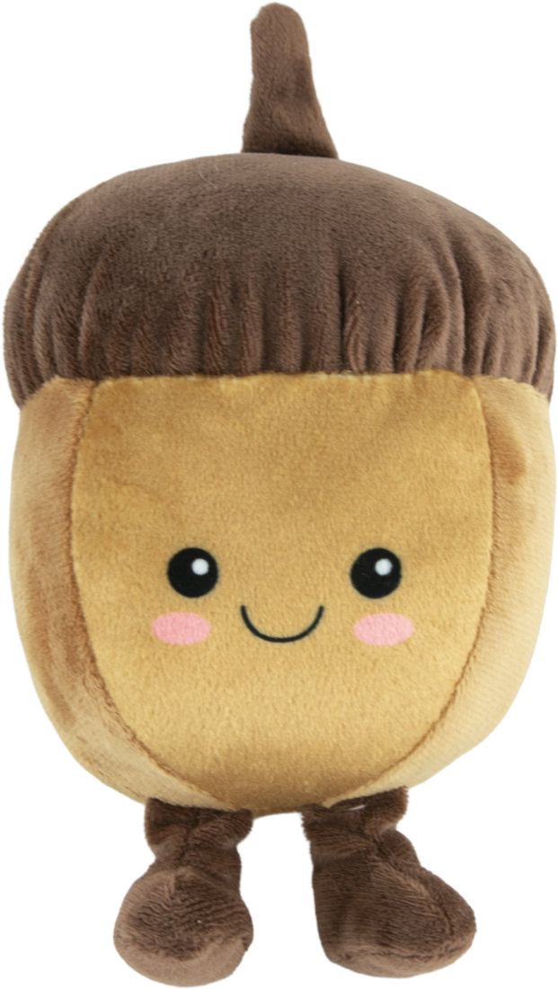 Play On Plush Acorn With Legs Dog Toy